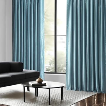 HPD Faux Dupioni Silk Curtain for Elegant Decor 50x108