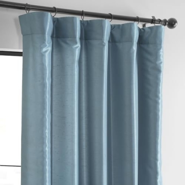 HPD Faux Dupioni Silk Curtain for Elegant Decor 50x108