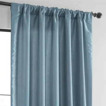 HPD Faux Dupioni Silk Curtain for Elegant Decor 50x108