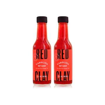 Red Clay Carolina Hot Sauce - Barrel-Aged Southern Hot Sauce in Red Clay Gift Box - Pequin & Cayenne...
