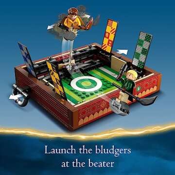 LEGO Harry Potter Quidditch Trunk 76416 Buildable Harry Potter Toy; Birthday Gift Idea for Kids Aged 9+; Open the Buildable Box to Reveal a Quidditch Playing Arena; Includes 4 Customizable Minifigures
