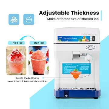 VIVOHOME Electric Ice Crusher for Snow Cones & More
