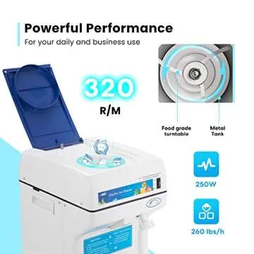 VIVOHOME Electric Ice Crusher for Snow Cones & More