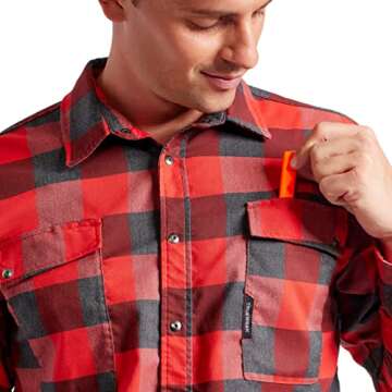 TRUEWERK Men's Tech Flannel - Stylish Durable Work Shirt