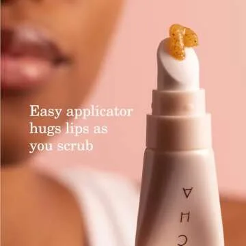 Tatcha Kissu Lip Scrub, Moisturizing Lip Exfoliant with Peach Seed Scrub for Polish, Smooth Lips