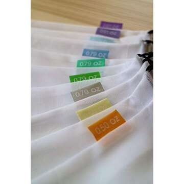 Reusable Produce Bags Set of 15, BEBEEPOO Strong See Through Washable Premium Mesh Reusable Bags for Fruit & Veggies Grocery Shopping, Color Coded Drawstring by Size & Tare Weight Tags, S, M, L