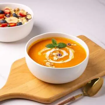 AmorArc Speckled Cereal Bowls Set of 4 for Kitchen, 28oz Large Ceramic Soup Bowls for Cereal Soup Noodle Snacks, Oven,Dishwasher&Microwave Safe Stoneware Bowls with Wavy Rim, Speckled-White