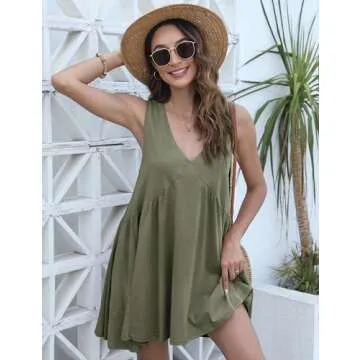 Stylish Athlisan Women's Mini Dress - Casual Summer Sundress