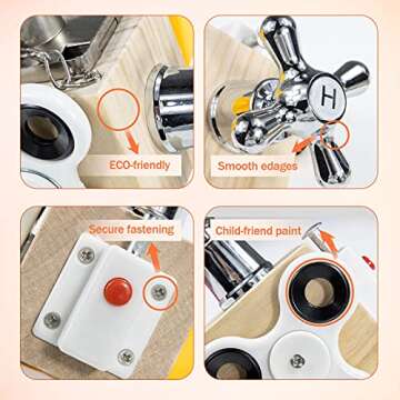 ROOCHKD Busy Cube: Fun Educational Activity Toy for Toddlers