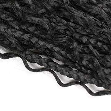 Goddess Box Braids Crochet Hair 14 Inch Boho Crochet Box Braids Pre-looped 8 Pack Bohemian Box Braids Crochet Braids Synthetic Braiding Hair Extensions for Black Women