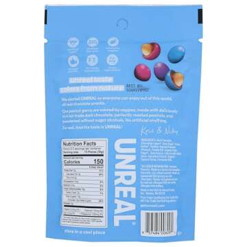 Unreal Dark Chocolate Peanuts Gems, 5 oz