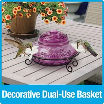 Nature's Way Antique Top-Fill Hummingbird Feeder - 14oz Capacity, Easy Clean