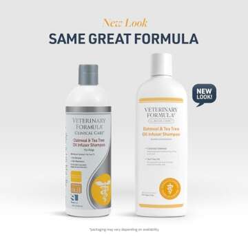Veterinary Formula Clinical Care Dog Shampoo with Oatmeal and Tea Tree Oil, 16 oz – Gentle Shampoo...