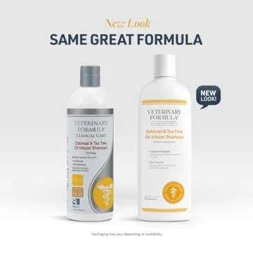 Veterinary Formula Clinical Care Dog Shampoo with Oatmeal and Tea Tree Oil, 16 oz – Gentle Shampoo...