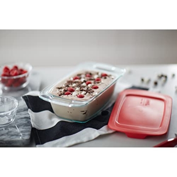 Pyrex 1.5-Qt Glass Loaf Dish with Lid - Safe & Durable