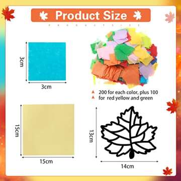Zonon 27 Pieces Fall Leaves Suncatcher Paper Kit Autumn Pumpkin Acorn Suncatcher Craft Kit for Window Sun Catchers for Kids Thanksgiving Decorations