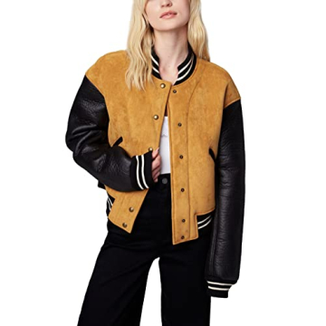 BLANKNYC Women's Faux Suede & Leather Bomber Jacket - Stylish & Warm