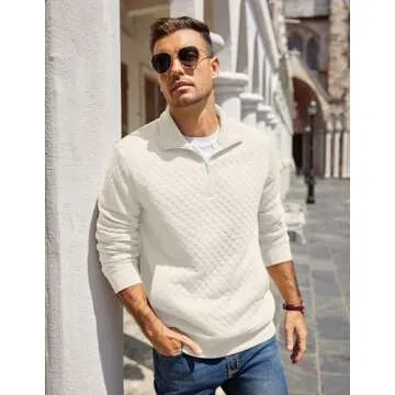 Coofandy 1/4 Zip Pullover for Men - Stylish & Cozy Sweatshirt
