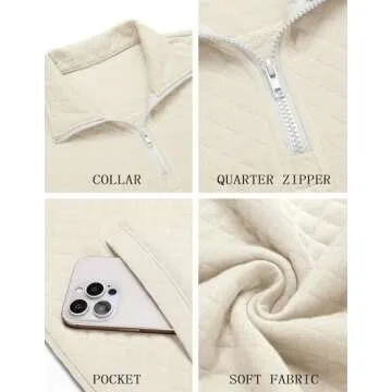 Coofandy 1/4 Zip Pullover for Men - Stylish & Cozy Sweatshirt