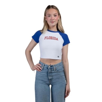 Hype & Vice Homerun Tee for Women - Trendy Crop Top for Game Days