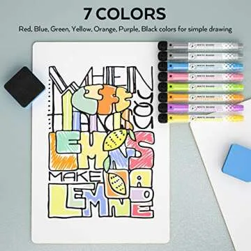 Nicpro Dry Erase Lap Board 9 x 12 inches 2 Pack Kid Double Sided Blank Small Lapboard with 8 Pens, 2 Eraser, Learning Mini Whiteboard Portable Drawing Board for Student and Classroom Use