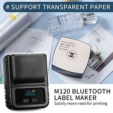 [3x180 pcs] Circle Transparent Thermal Label Paper, Phomemo M110/M220/M120/M200/M221/M150 Printer Round Label, Self-Adhesive Thermal Printer Paper, 1.57"x1.57"(40x40mm) 180 Pcs/Roll, Clear