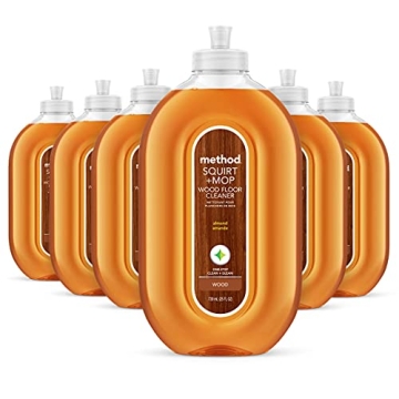 Method Hardwood Floor Cleaner, Eco-Friendly Almond Scent, Squirt + Mop, 25 Fl Oz, 6 Pack