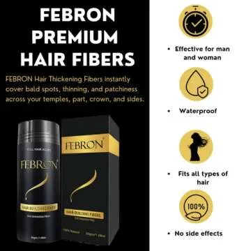 FEBRON Hair Fibers - Natural Hair Loss Concealer for All