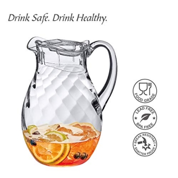 Amazing Abby Acrylic Pitcher - 72 oz with Lid