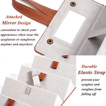 Menoeceus Travel Sunglasses Organizer Case Sunglass Travel Case Multiple Pairs Travel Glasses Case E...