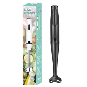 JIEQIJIAJU Electric Potato Masher, Hand Blender Vegetable Chopper 3-in-1 Set Multiple Puree and Whisks Immersion Mixer Tool Perfect Blends and Purees for Baby Food, Vegetables and Potatoes Soup Maker