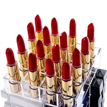 HBlife Acrylic Rotating Lipstick Holder for 64 Lipsticks