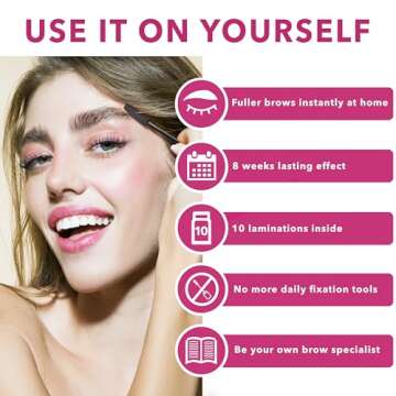 Professional Brow Lamination Kit | Eyebrow Lamination Kit for Professional or DIY Use at Home | Easy to Use | Brows Brushes Added