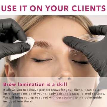Professional Brow Lamination Kit | Eyebrow Lamination Kit for Professional or DIY Use at Home | Easy to Use | Brows Brushes Added