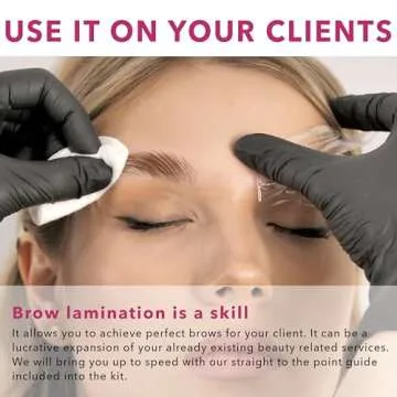 Professional Brow Lamination Kit | Eyebrow Lamination Kit for Professional or DIY Use at Home | Easy to Use | Brows Brushes Added