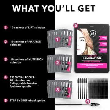 Professional Brow Lamination Kit | Eyebrow Lamination Kit for Professional or DIY Use at Home | Easy to Use | Brows Brushes Added
