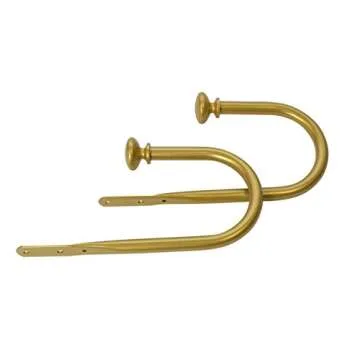 Meriville Set of 2 Decorative Gold Prima Window Curtain Holdbacks for Draperies, 9" Wide