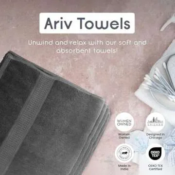 Ariv Premium Soft Bath Towels - Perfect for Sensitive Skin