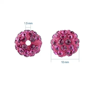 Pave Czech Crystal Rhinestone Clay Beads for DIY Jewelry