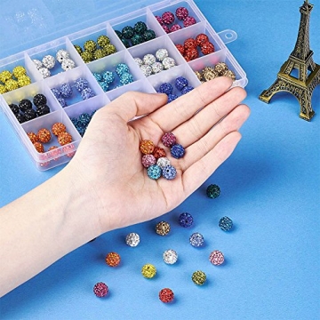 Pave Czech Crystal Rhinestone Clay Beads for DIY Jewelry