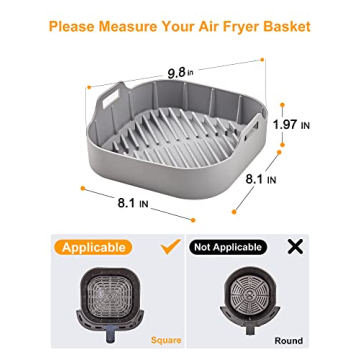Durable SMARTAKE Air Fryer Silicone Liner - Easy Clean