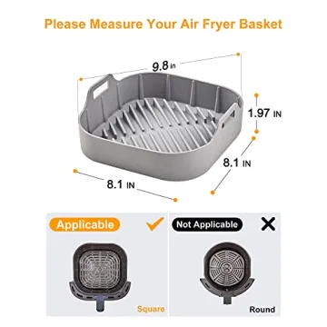 Durable SMARTAKE Air Fryer Silicone Liner - Easy Clean