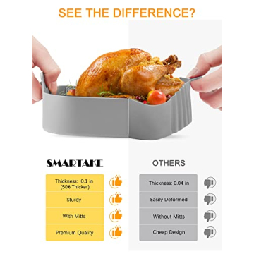 Durable SMARTAKE Air Fryer Silicone Liner - Easy Clean