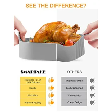 Durable SMARTAKE Air Fryer Silicone Liner - Easy Clean