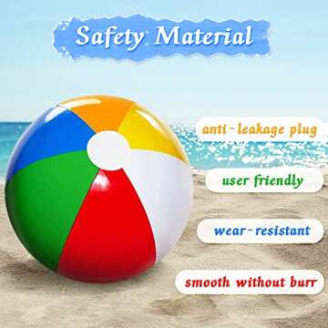 UMUACCAN Beach Balls -12" Inflatable Beach Balls for Kids - Beach Toys for Kids, Pool Games, Pool Toy - Hawaiian Tropical Theme Party Decorations Favors Supplies(12 Pack)