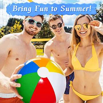 UMUACCAN Beach Balls -12" Inflatable Beach Balls for Kids - Beach Toys for Kids, Pool Games, Pool Toy - Hawaiian Tropical Theme Party Decorations Favors Supplies(12 Pack)