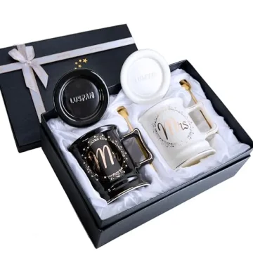 Mr and Mrs Coffee Mug Set for Newlyweds