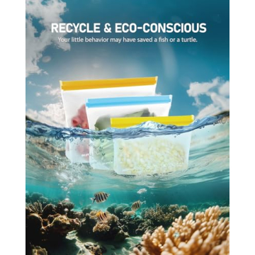 Reusable Leakproof BPA Free Dishwasher Safe Silicone Bags