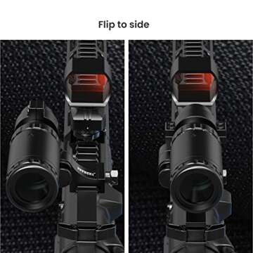 Feyachi M37 1.5X - 5X Red Dot Magnifier with RS-30 Reflex Sight Combo Kit, Multiple Reticle System Red Dot Sight & Magnifier Built-in Flip Mount Combo