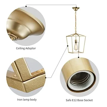 Elegant Gold Lantern Pendant Light for Stunning Decor